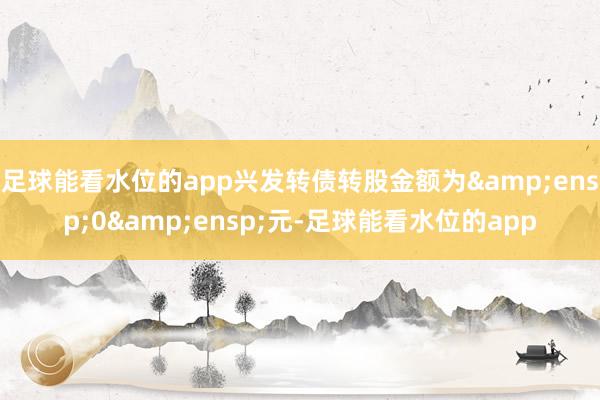 足球能看水位的app兴发转债转股金额为&ensp;0&ensp;元-足球能看水位的app