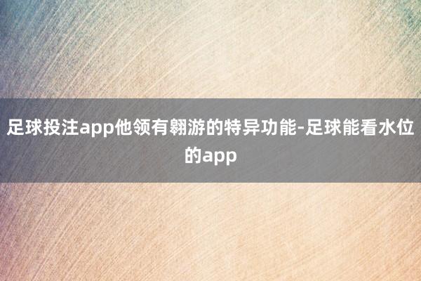 足球投注app他领有翱游的特异功能-足球能看水位的app