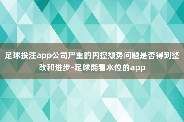 足球投注app公司严重的内控颓势问题是否得到整改和进步-足球能看水位的app