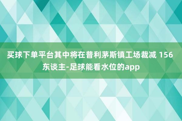 买球下单平台其中将在普利茅斯镇工场裁减 156 东谈主-足球能看水位的app